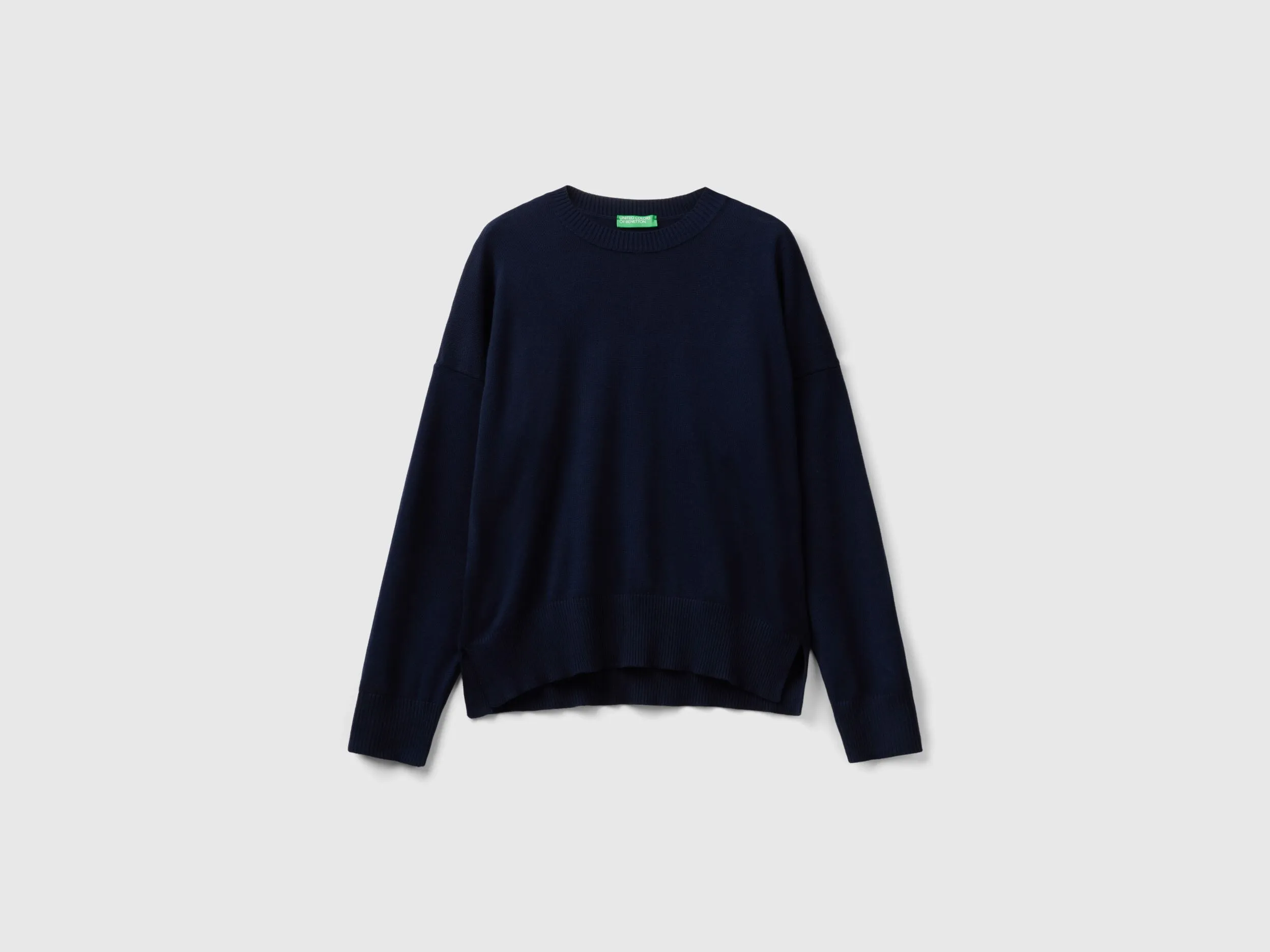 Jersey de cuello redondo de algodón tricot