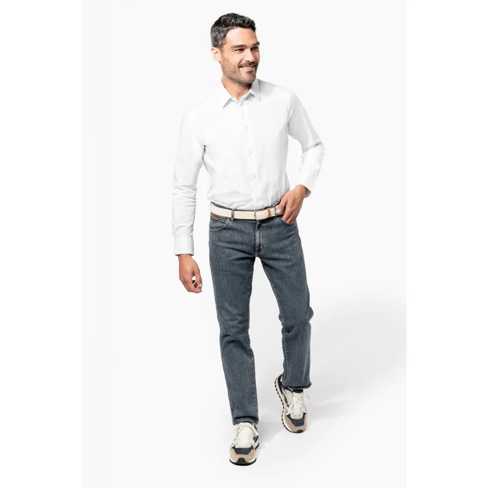 K529CAMISA STRECH MANGA LARGA HOMBRE