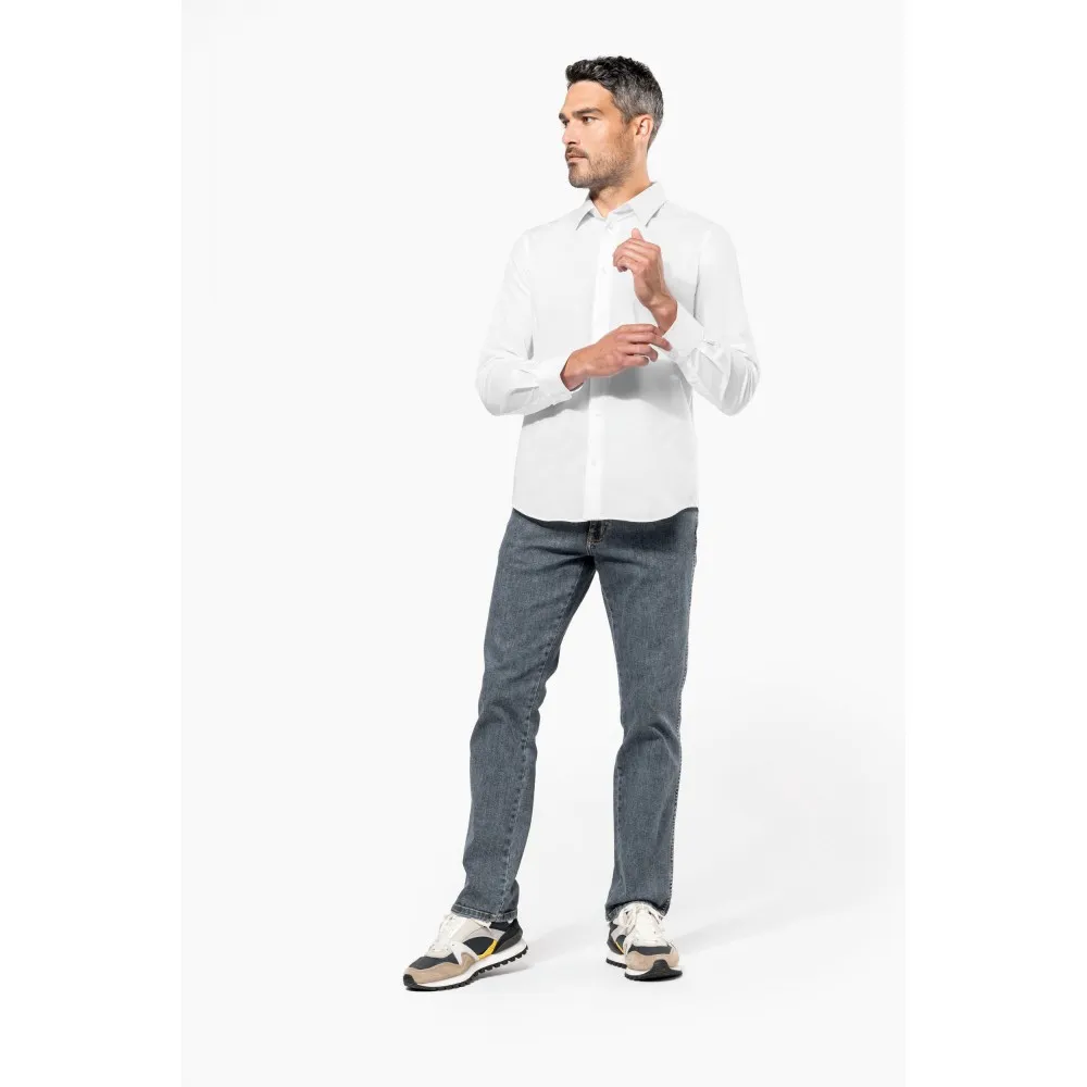 K529CAMISA STRECH MANGA LARGA HOMBRE