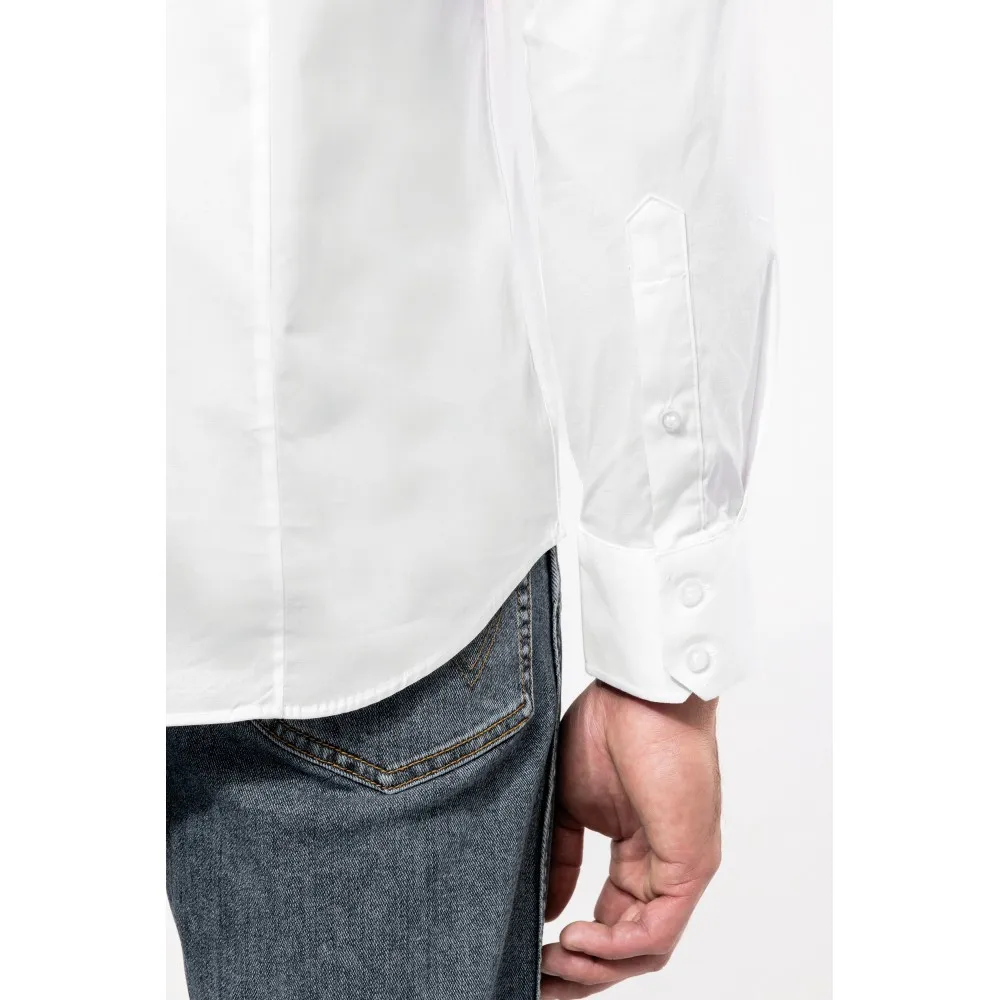 K529CAMISA STRECH MANGA LARGA HOMBRE