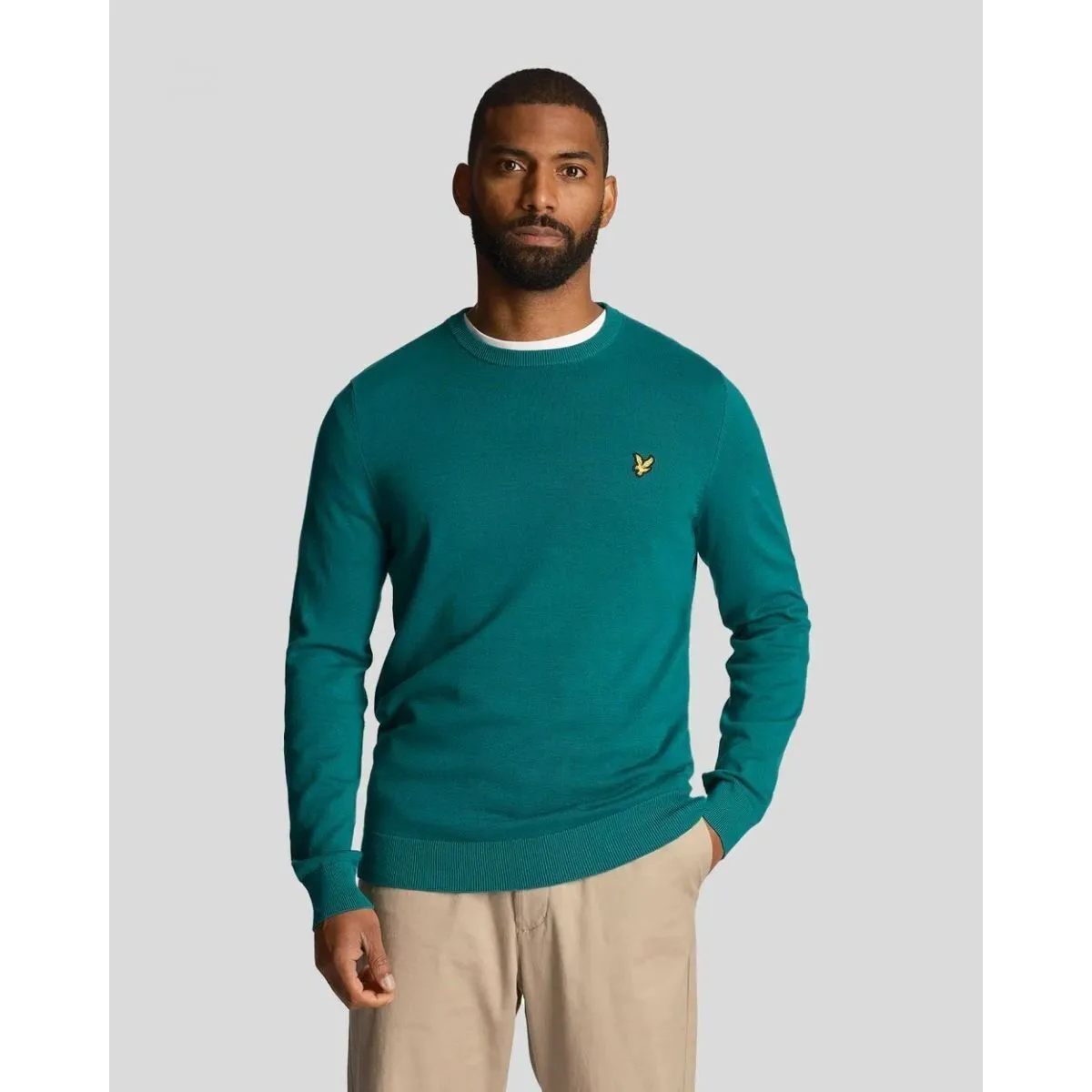KN821V CREW NECK154 COURT GREEN