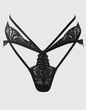 La Senza High Leg Lace Thong Panty
