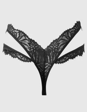 La Senza High Leg Lace Thong Panty