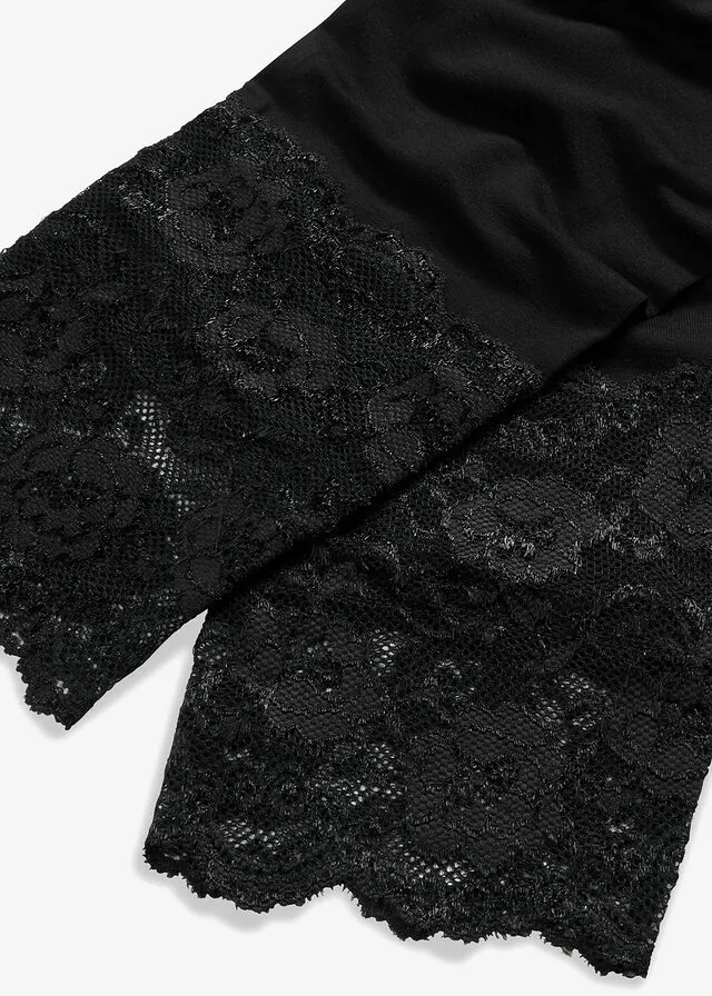 Leggings con encaje Negro