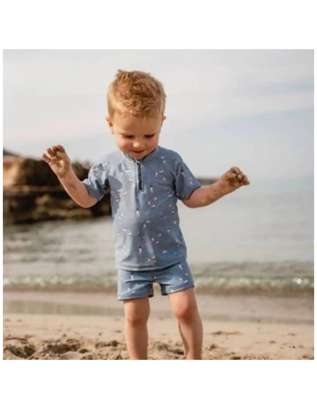 LITTLE DUTCH  CAMISETA UPF +50 SAILORS BAY AZUL OSCURO