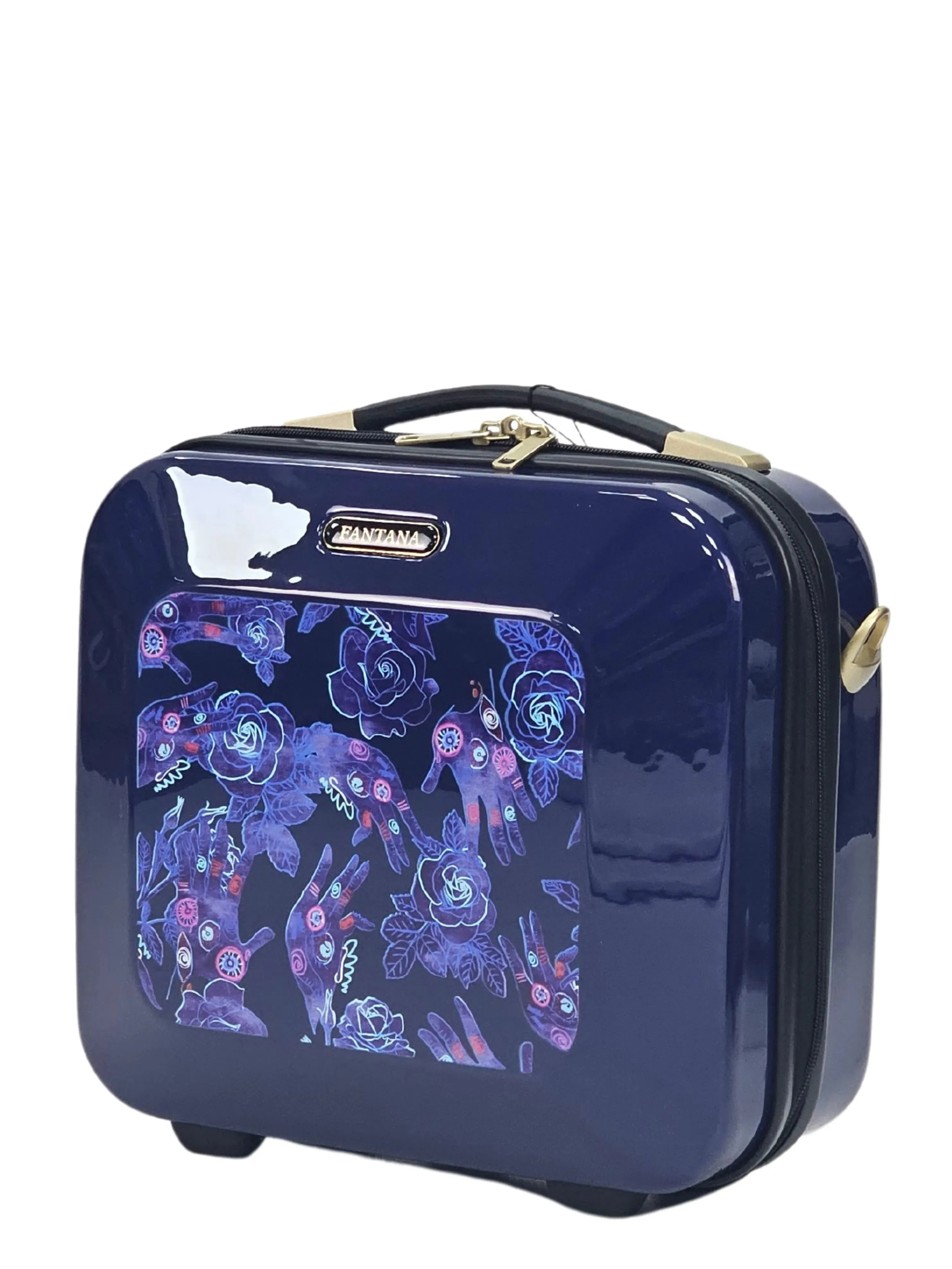 Maleta con ruedas y ruedas con estuche rígido floral brillante