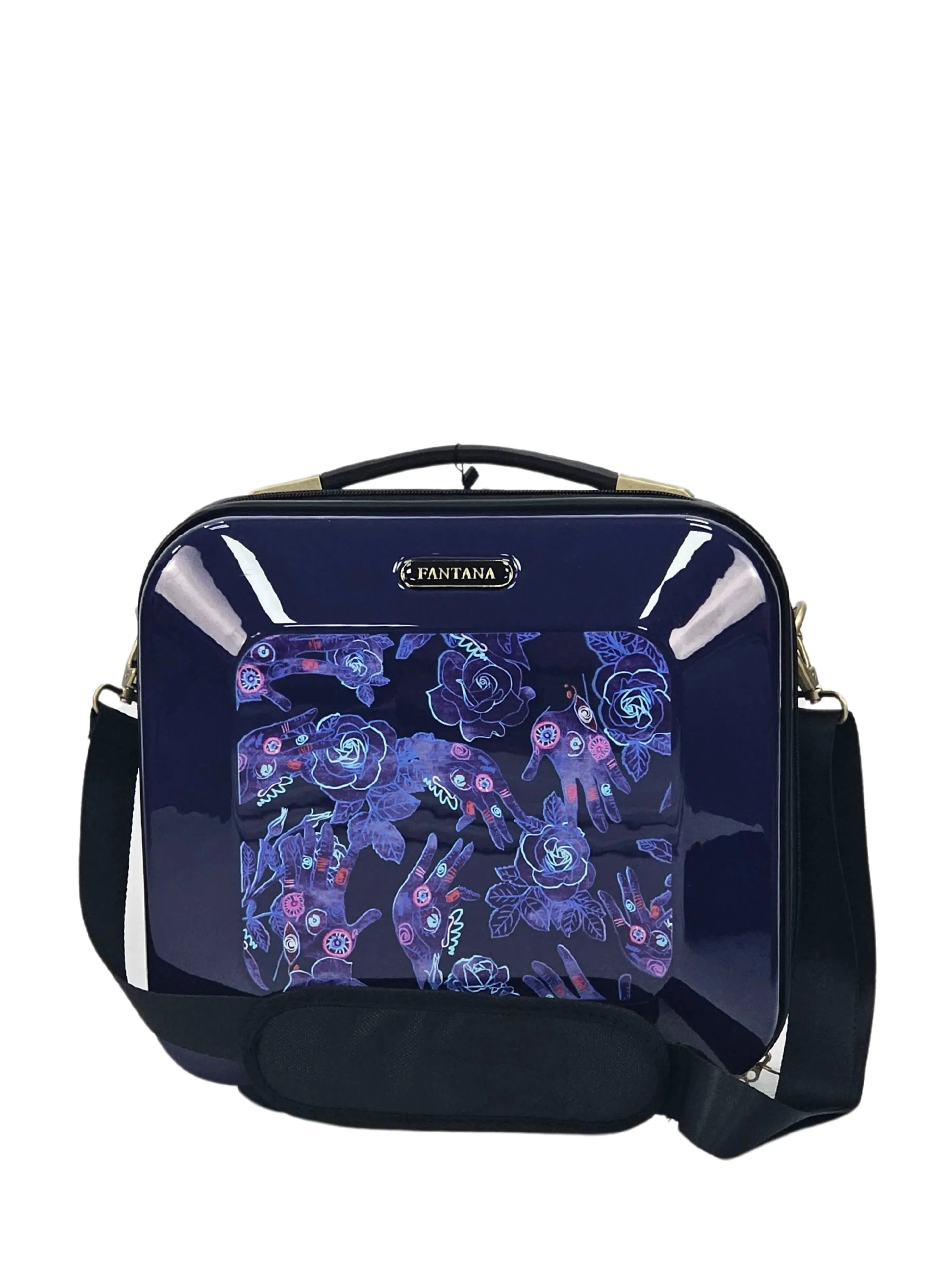 Maleta con ruedas y ruedas con estuche rígido floral brillante
