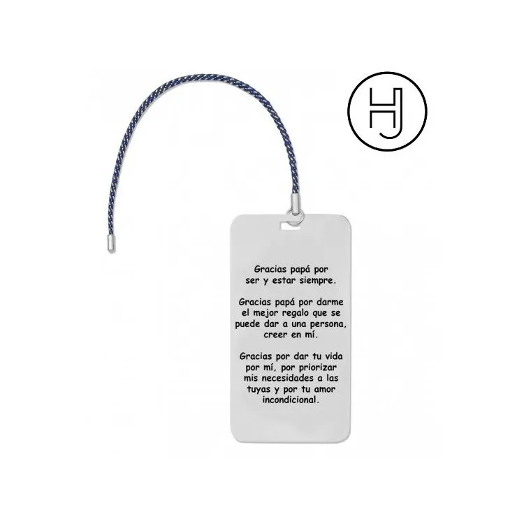 Marcapaginas para grabar acero inox.