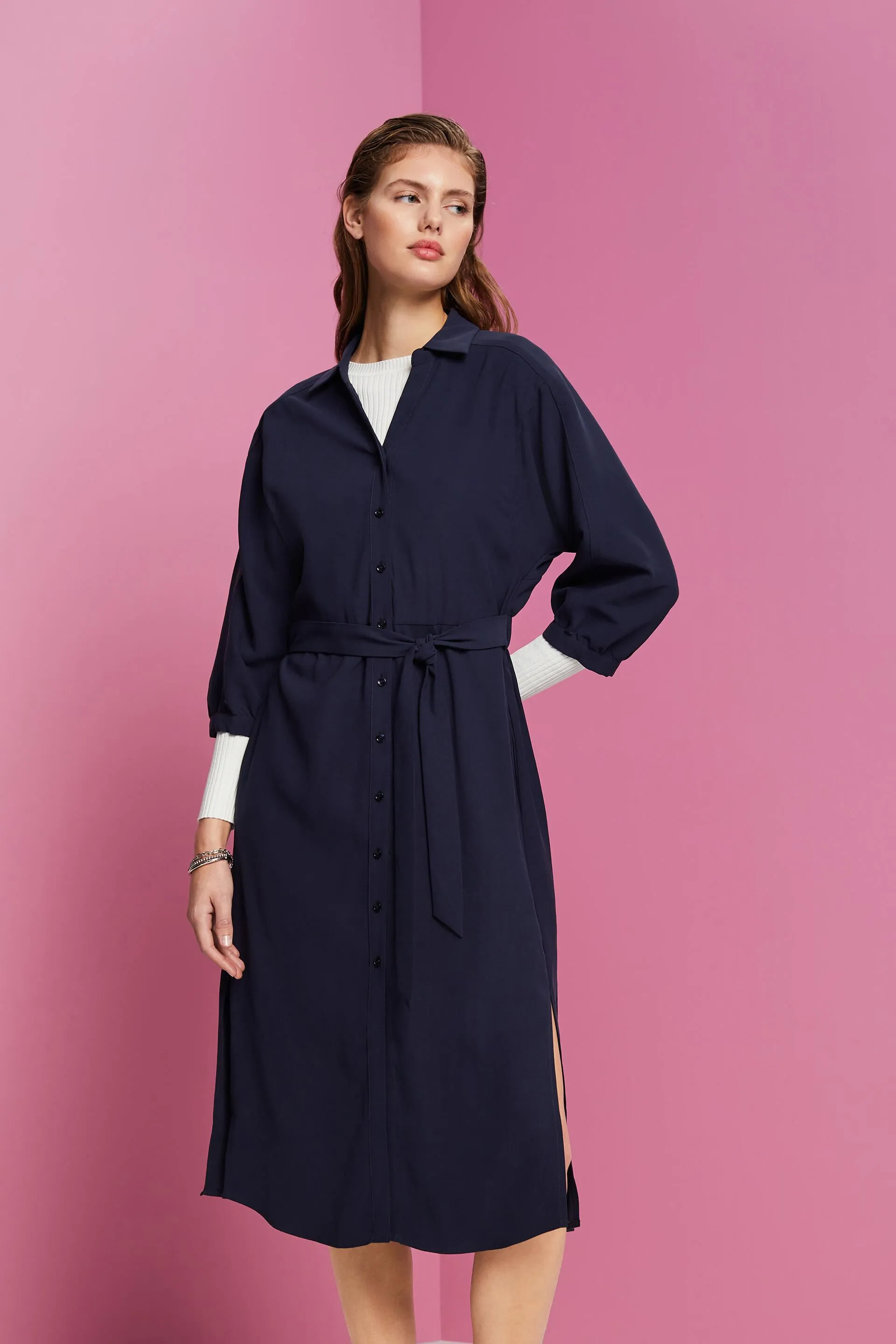 Midivestido estilo camisero