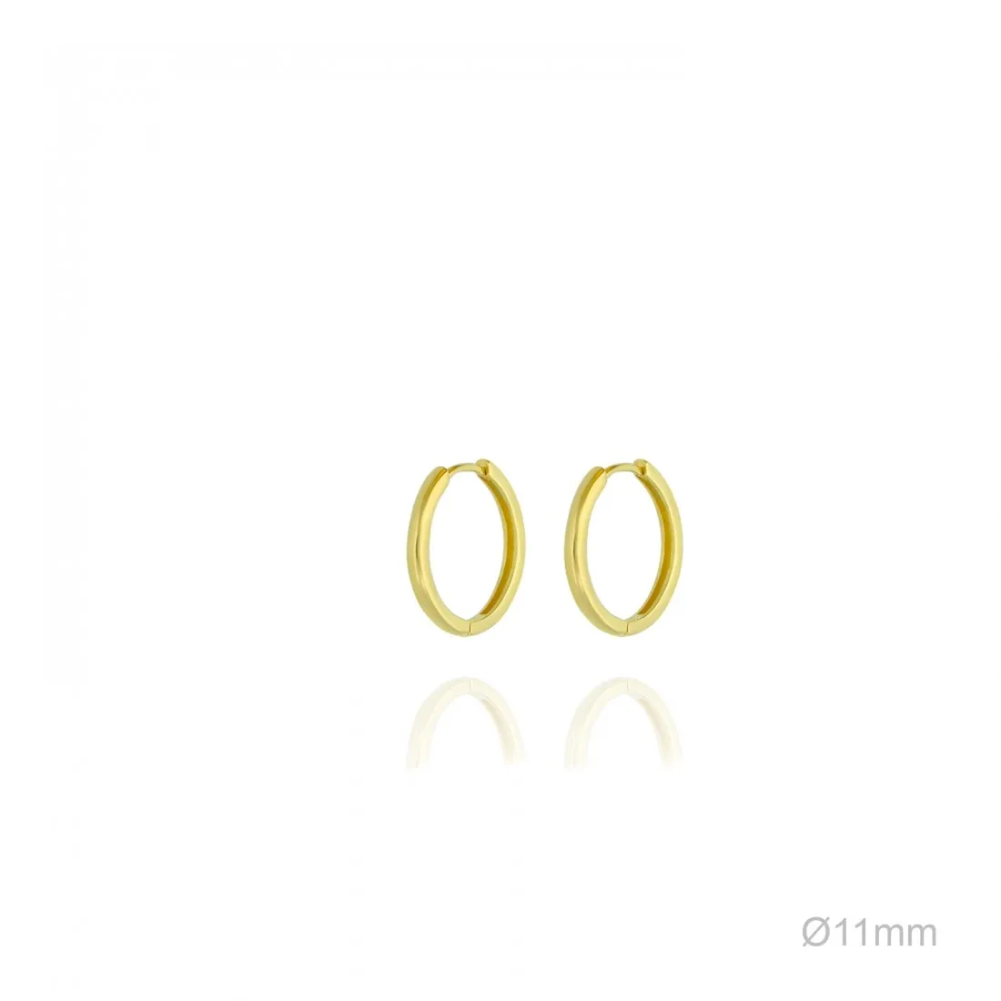 Mini Aros Plata chapada en Oro lisos
