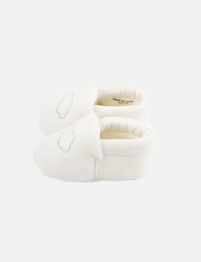 NoName Zapatos chenilla blanco detalle bordado