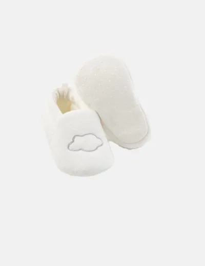 NoName Zapatos chenilla blanco detalle bordado