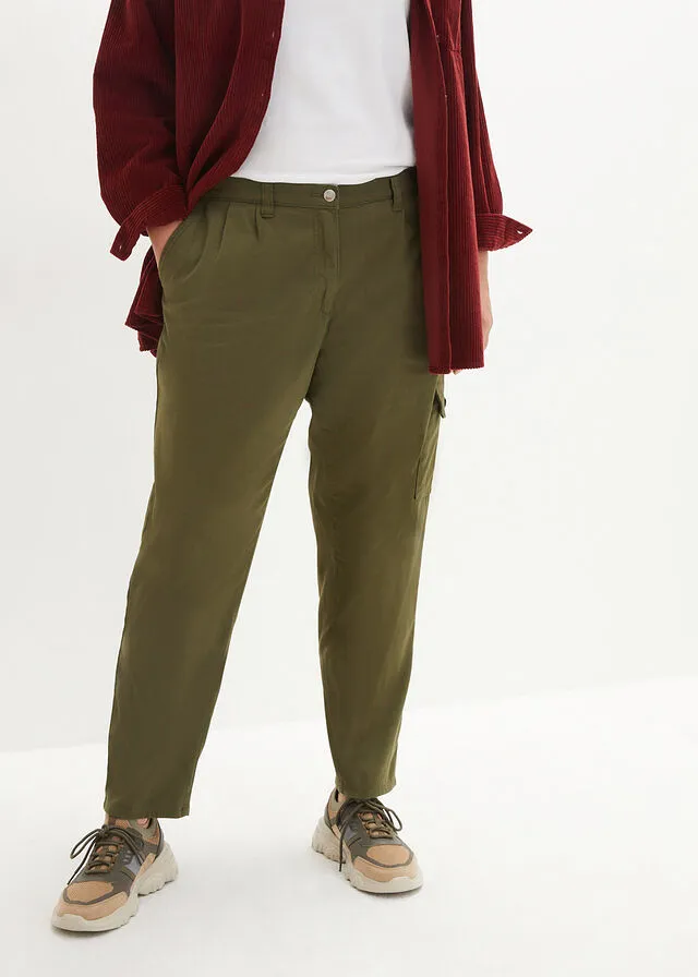 Pantalón de estilo cargo caqui oscuro