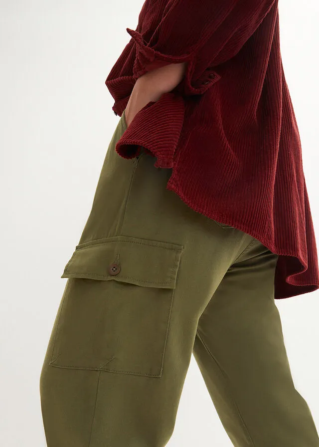 Pantalón de estilo cargo caqui oscuro