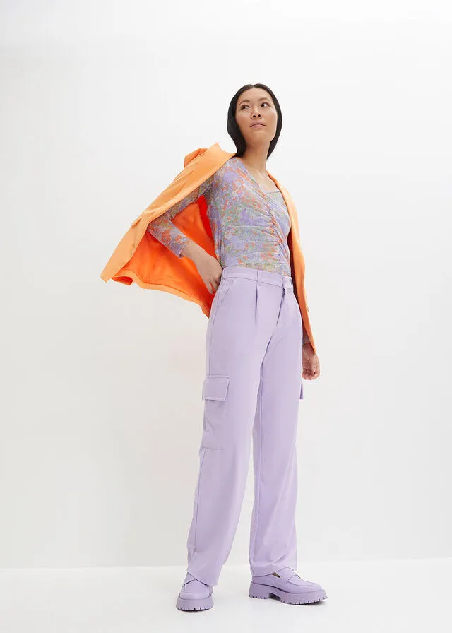 Pantalón de estilo cargo Violeta claro