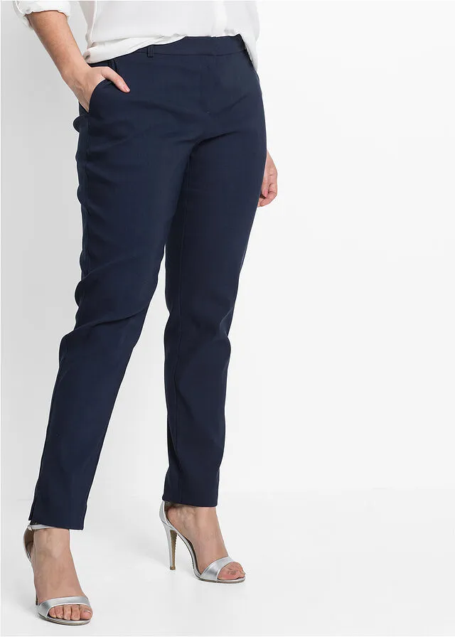 Pantalón elástico de estilo ejecutivo Azul marino