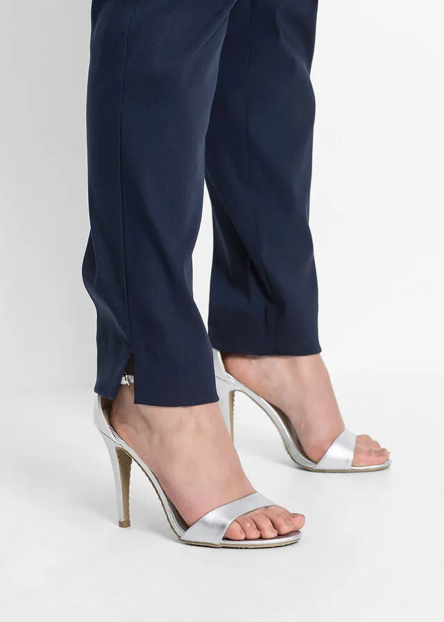 Pantalón elástico de estilo ejecutivo Azul marino