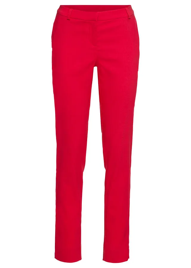 Pantalón elástico de estilo ejecutivo Rojo