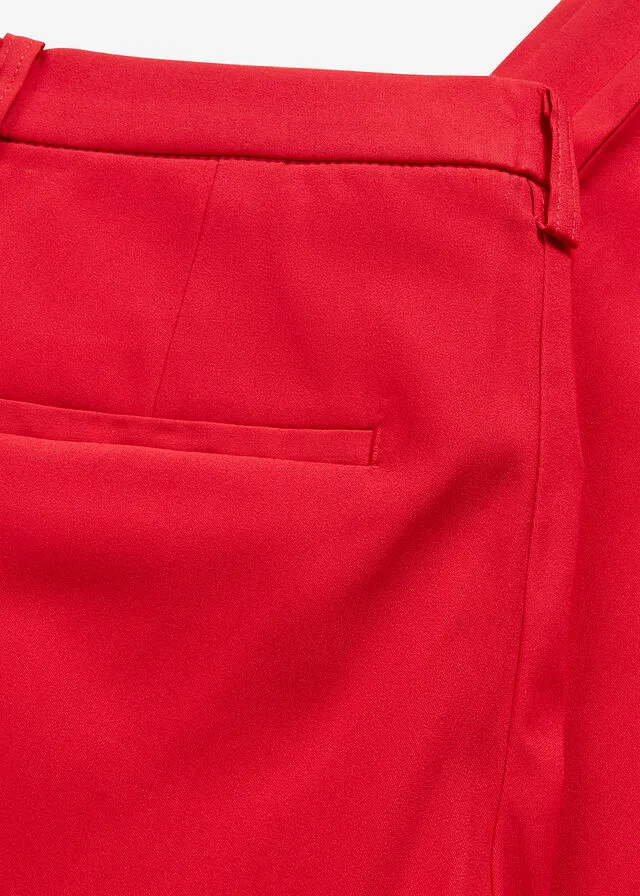 Pantalón elástico de estilo ejecutivo Rojo