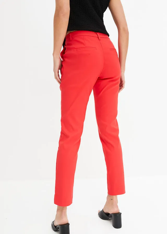 Pantalón elástico de estilo ejecutivo Rojo