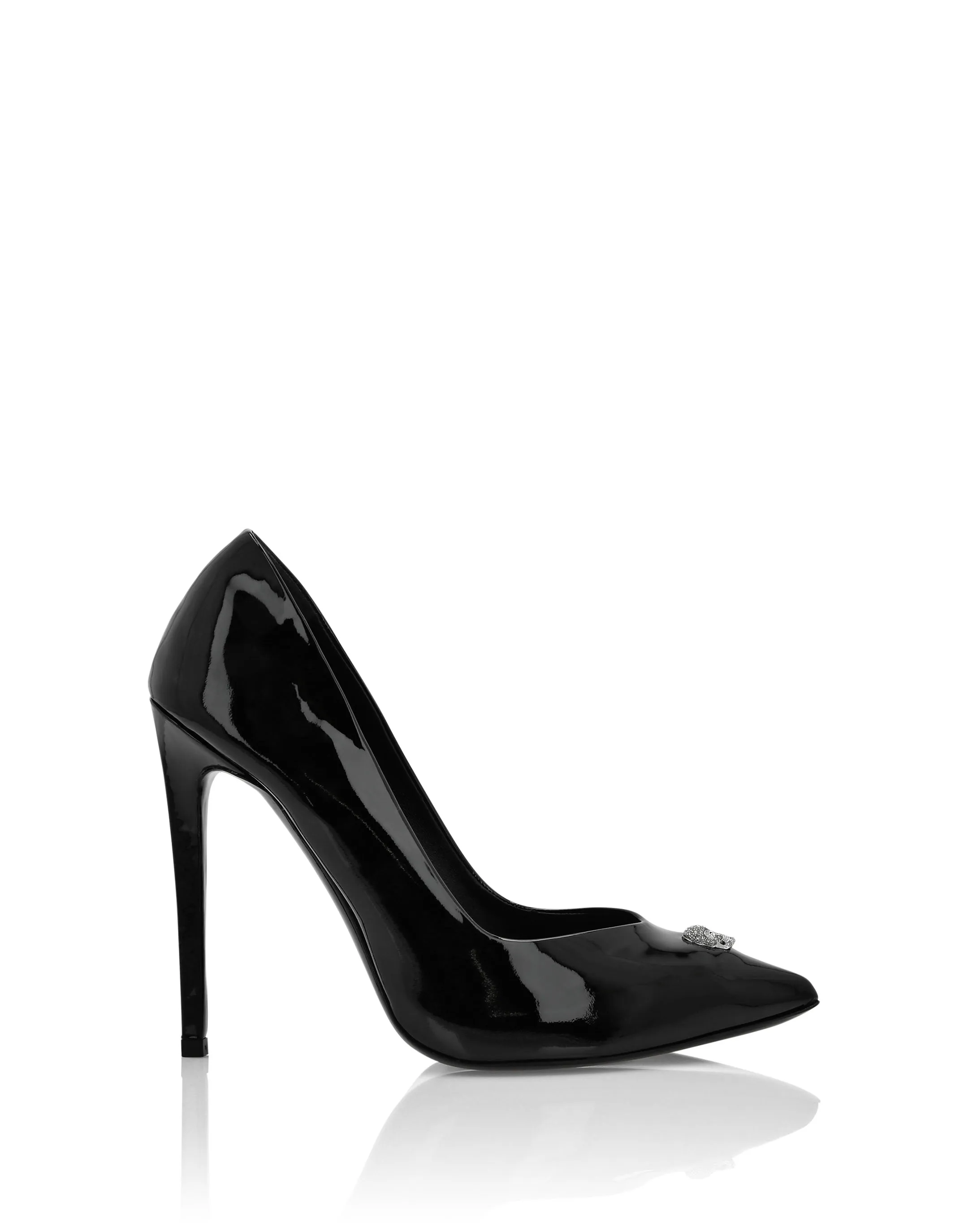 Patent Leather Plein High Heel Decollete Skull
