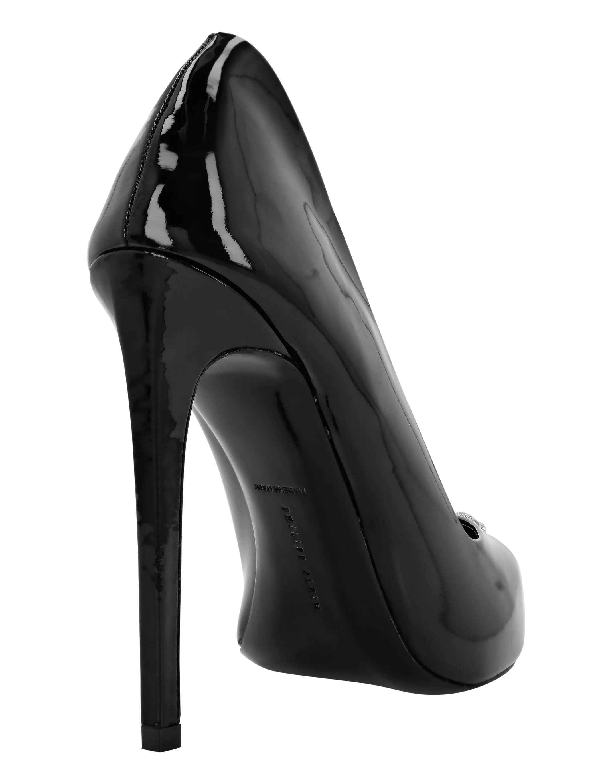 Patent Leather Plein High Heel Decollete Skull