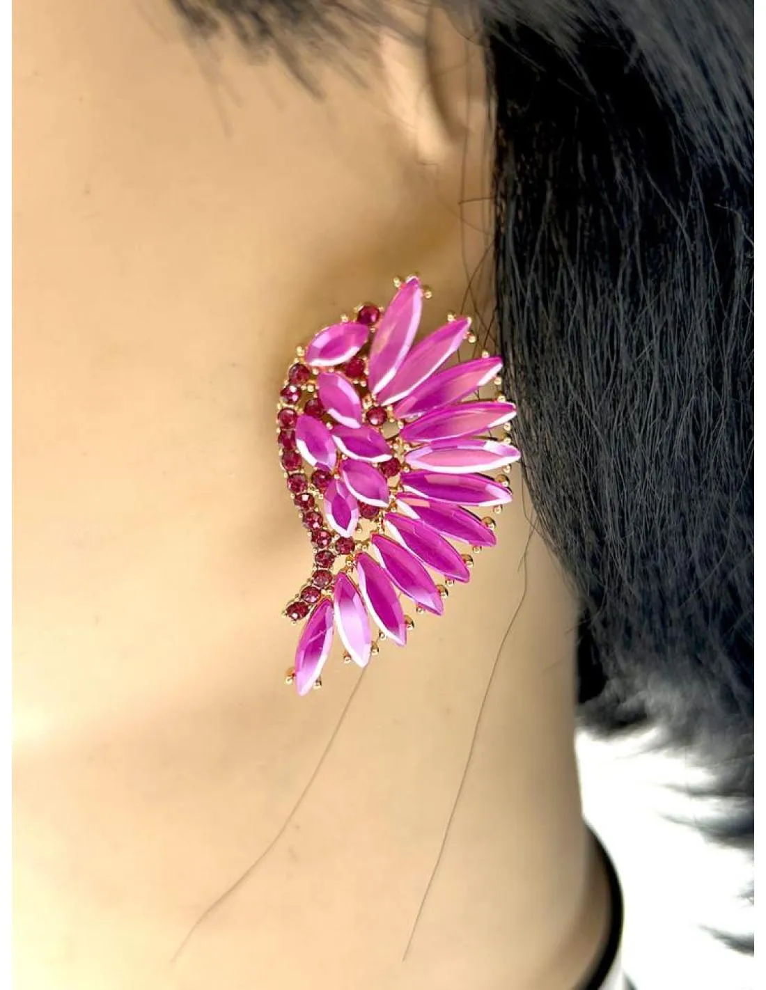PENDIENTES FUCSIAS DE FIESTA PARA INVITADA DE BODA
