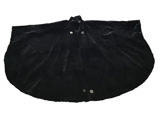 Poncho tipo capa reversible Fendissime Negro Gris 