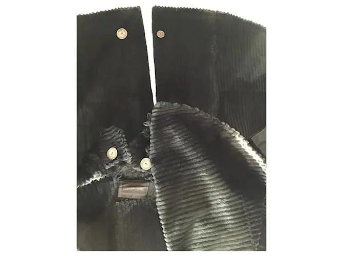 Poncho tipo capa reversible Fendissime Negro Gris 