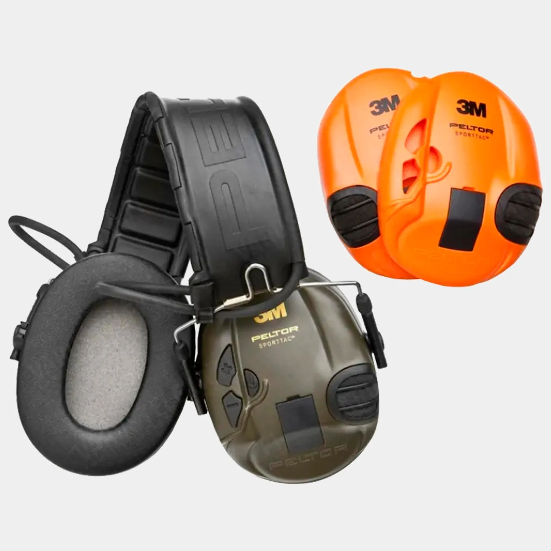 PROTECTOR AUDITIVO ELECTRóNICO 3M PELTOR SPORTTAC  VERDE / NARANJA
