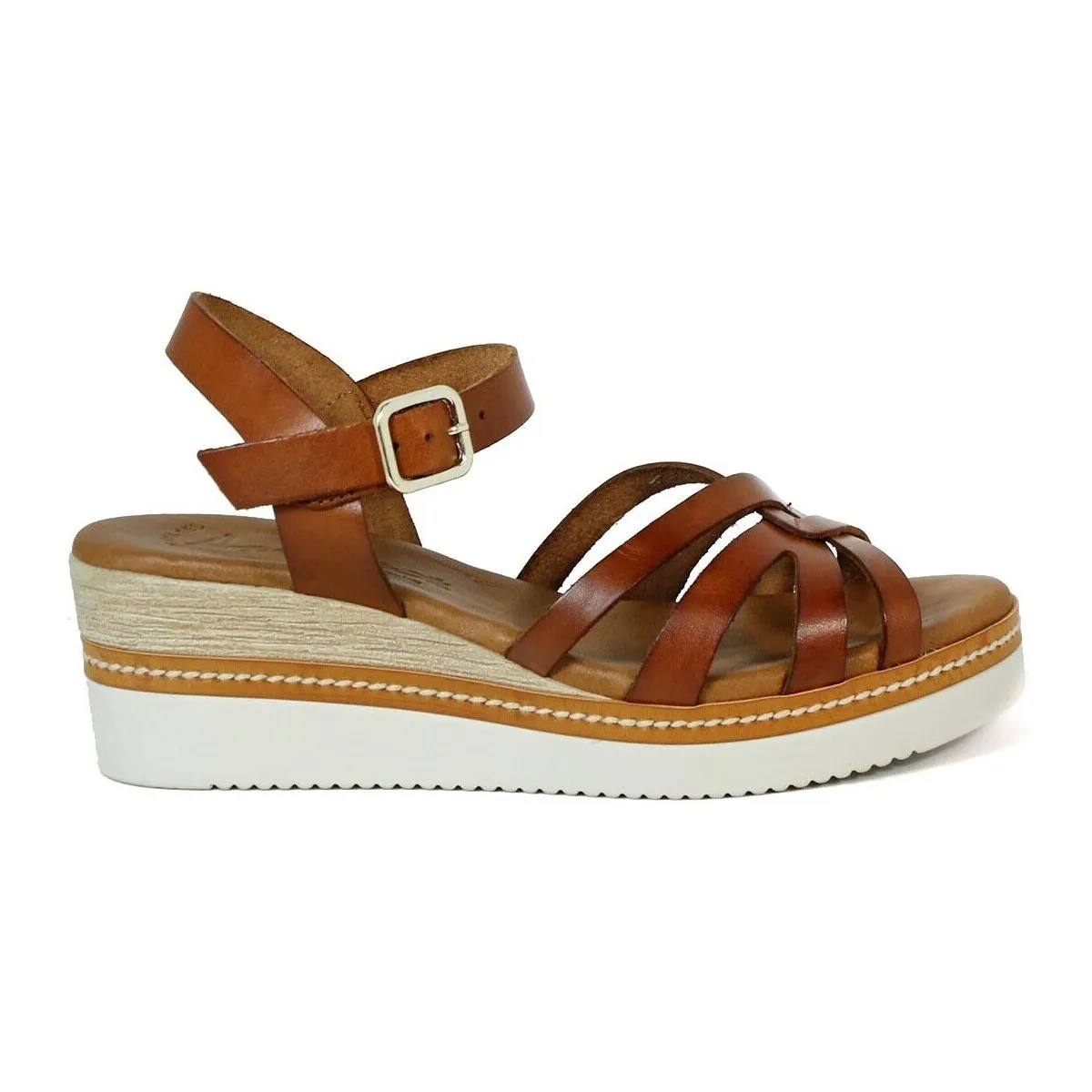SANDALIAS CON PLANTA DE GEL  5542 CUERO