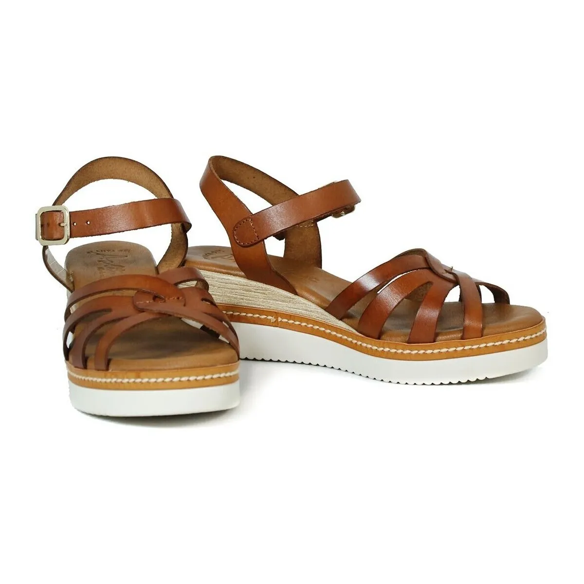 SANDALIAS CON PLANTA DE GEL  5542 CUERO