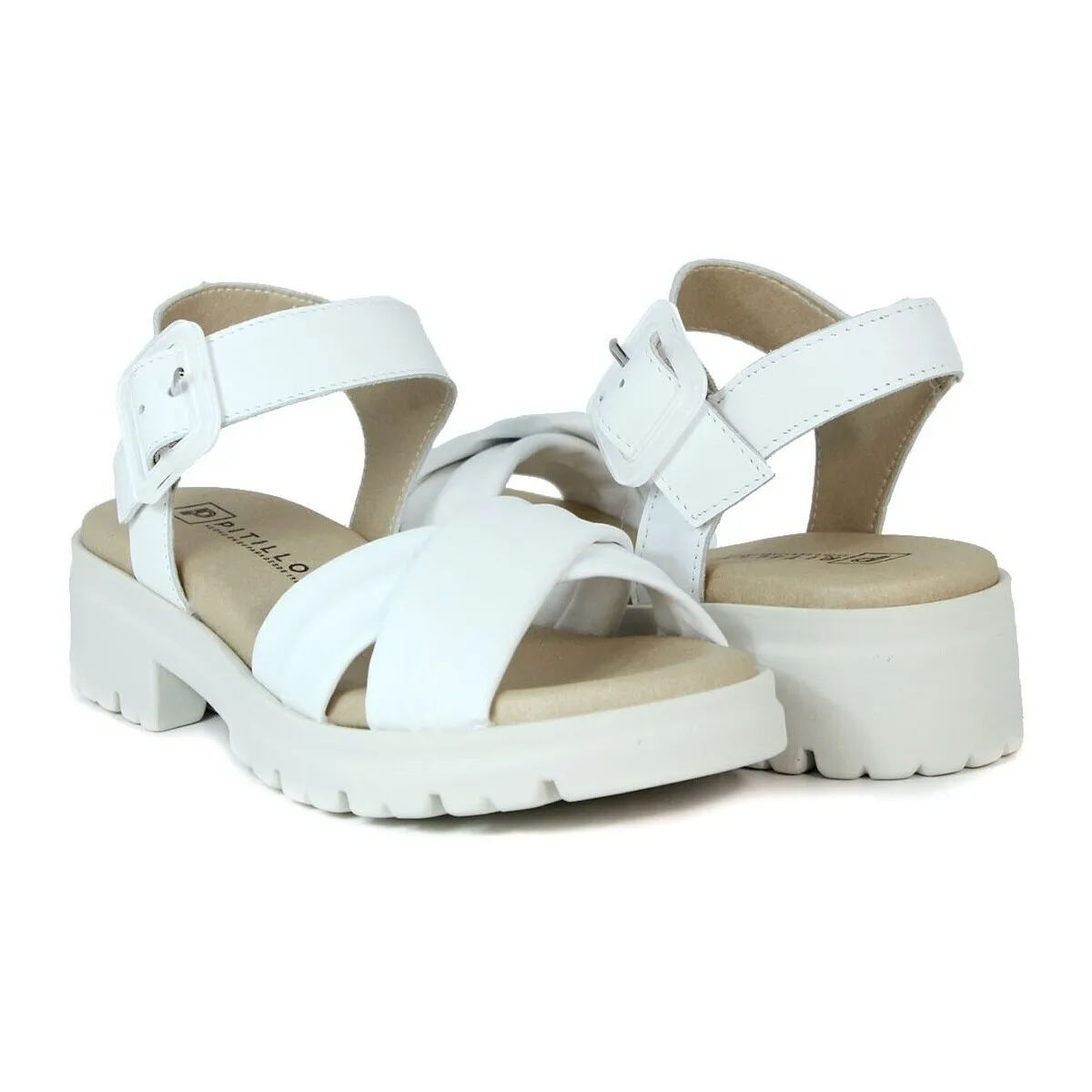 SANDALIAS CÓMODAS DE ESTILO CASUAL BLANCO  2832