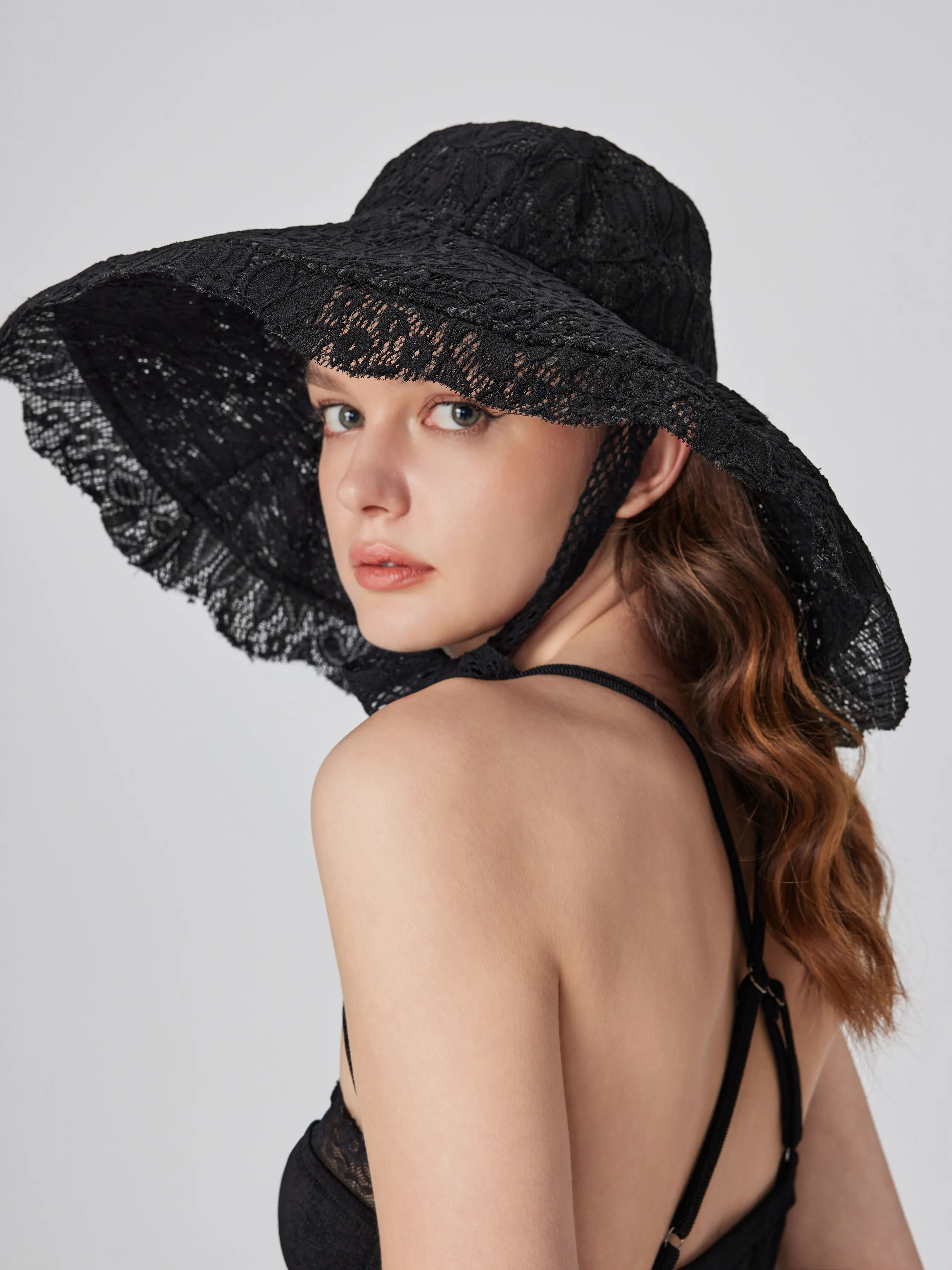  Sombrero de Paja de Encaje