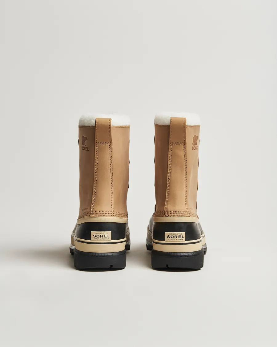 Sorel Caribou WP Felt Lined Leather Boots Buff