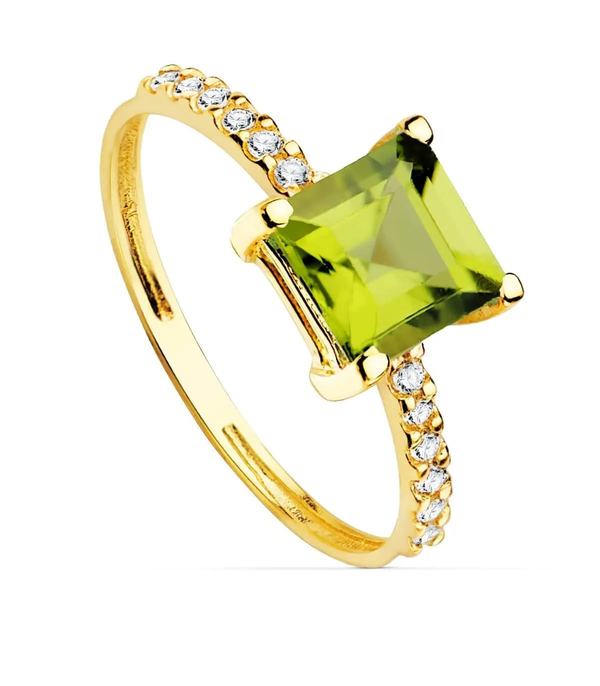 Sortija Mineral Oro Amarillo 18K Peridoto