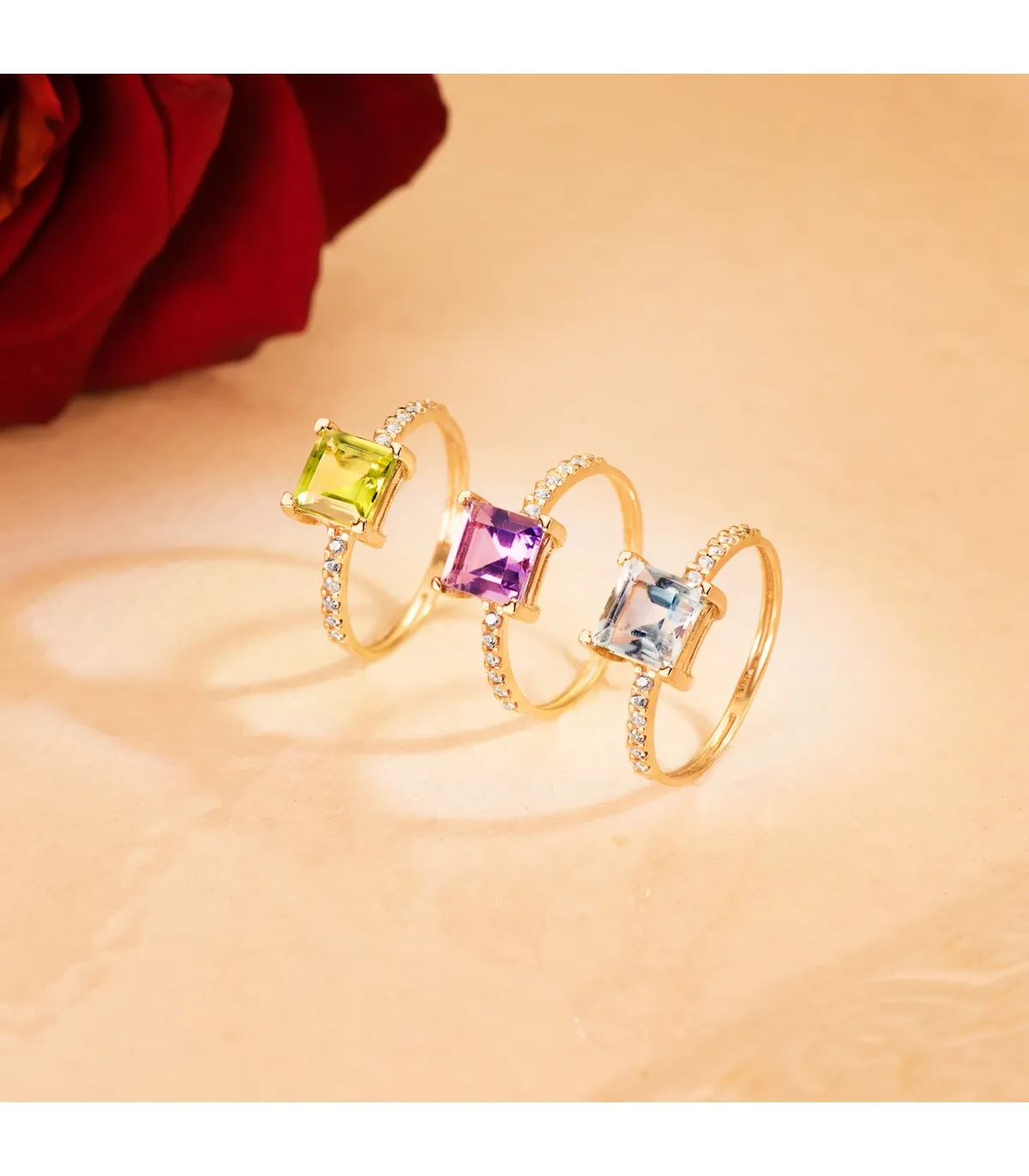 Sortija Mineral Oro Amarillo 18K Peridoto