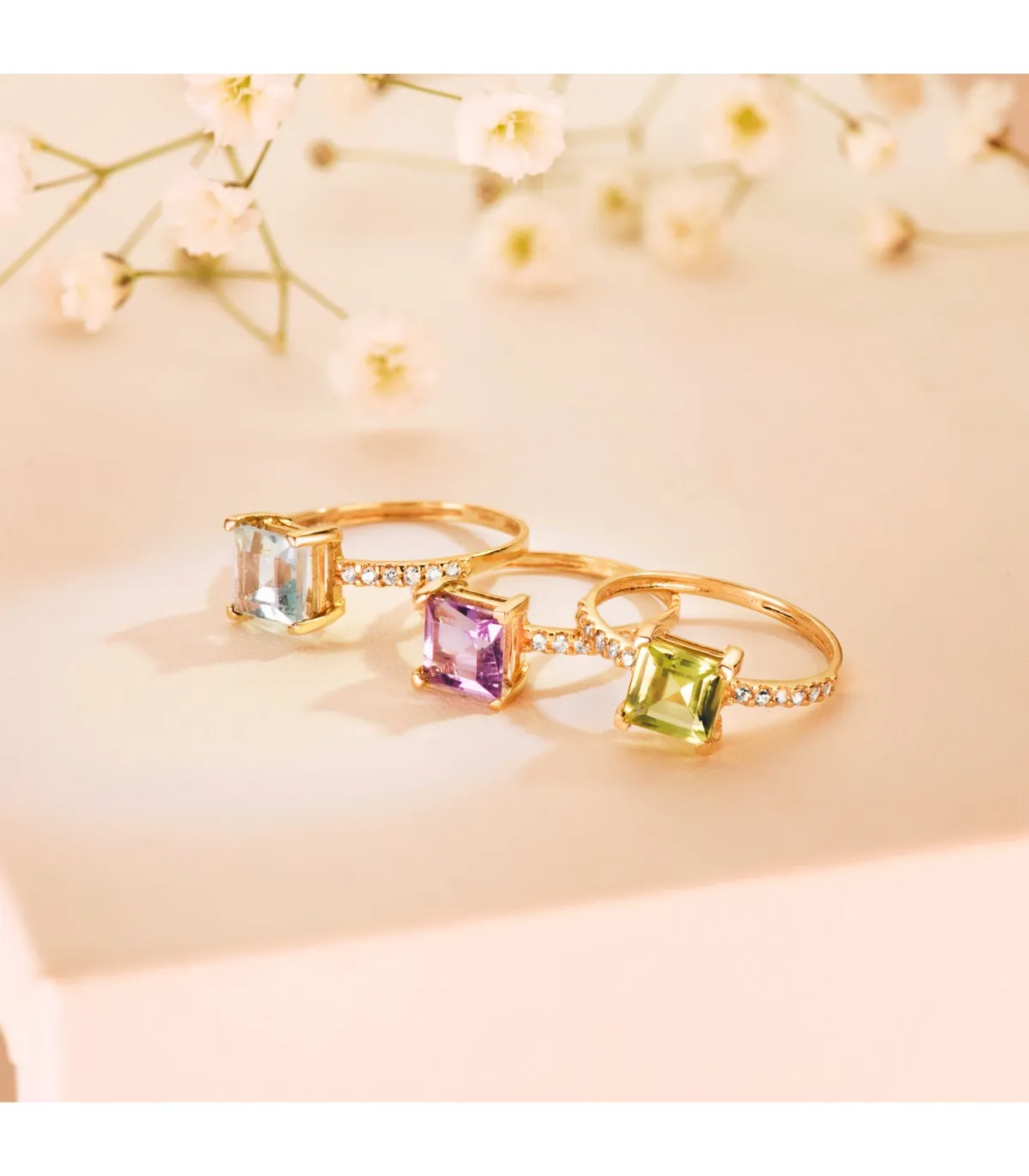 Sortija Mineral Oro Amarillo 18K Peridoto