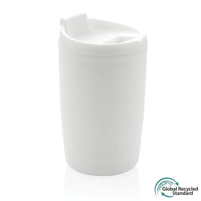 Taza de PP reciclado GRS con tapa abatible