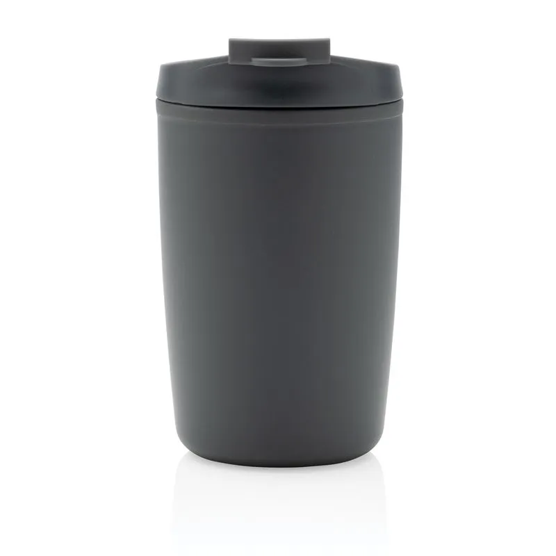 Taza de PP reciclado GRS con tapa abatible