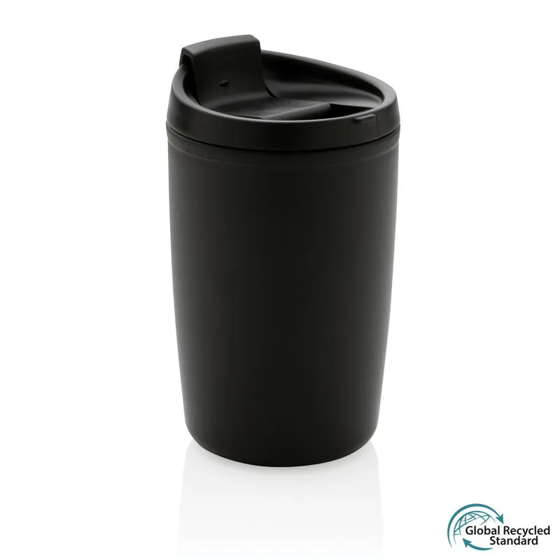 Taza de PP reciclado GRS con tapa abatible