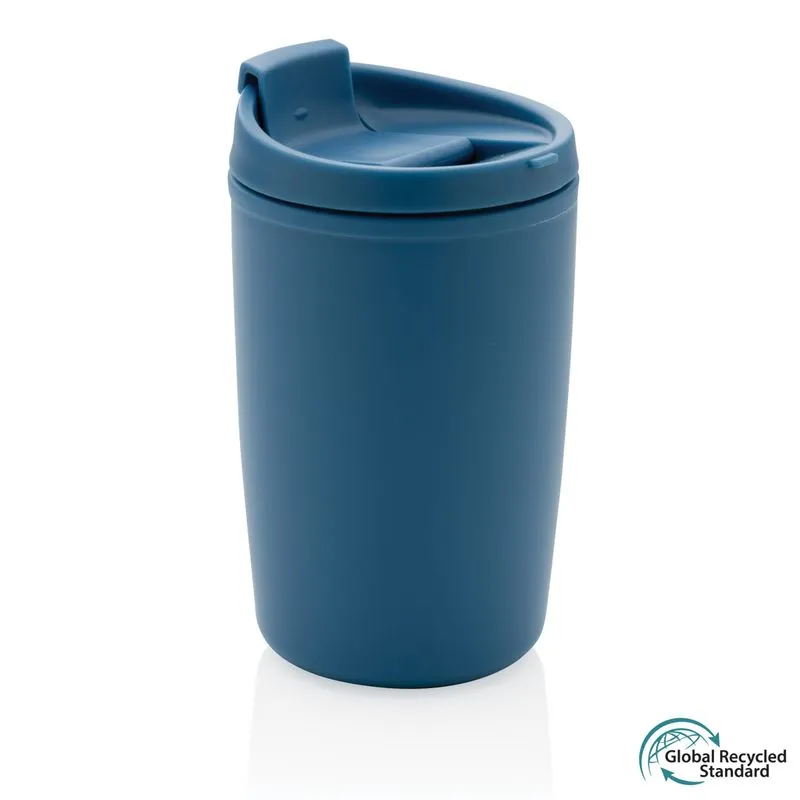 Taza de PP reciclado GRS con tapa abatible
