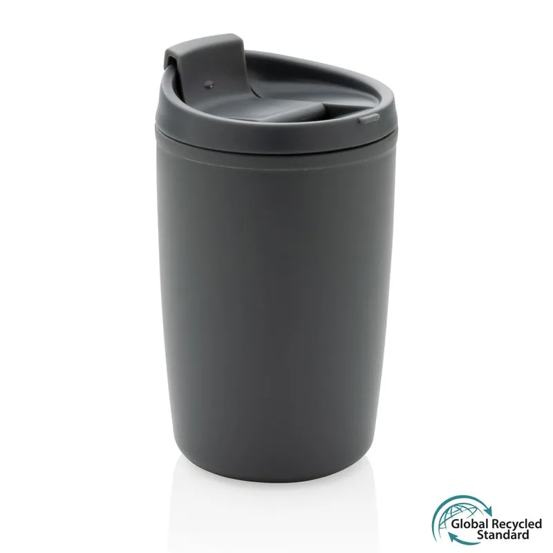 Taza de PP reciclado GRS con tapa abatible