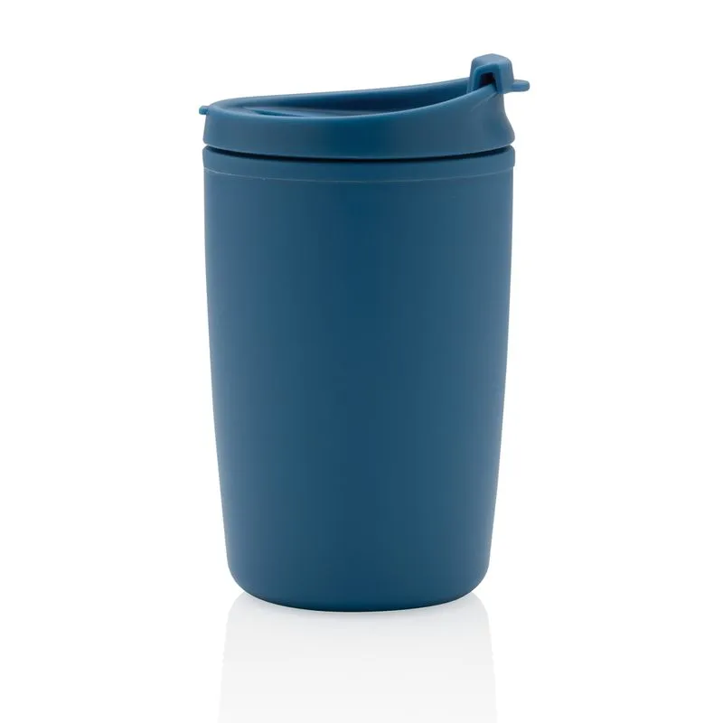 Taza de PP reciclado GRS con tapa abatible