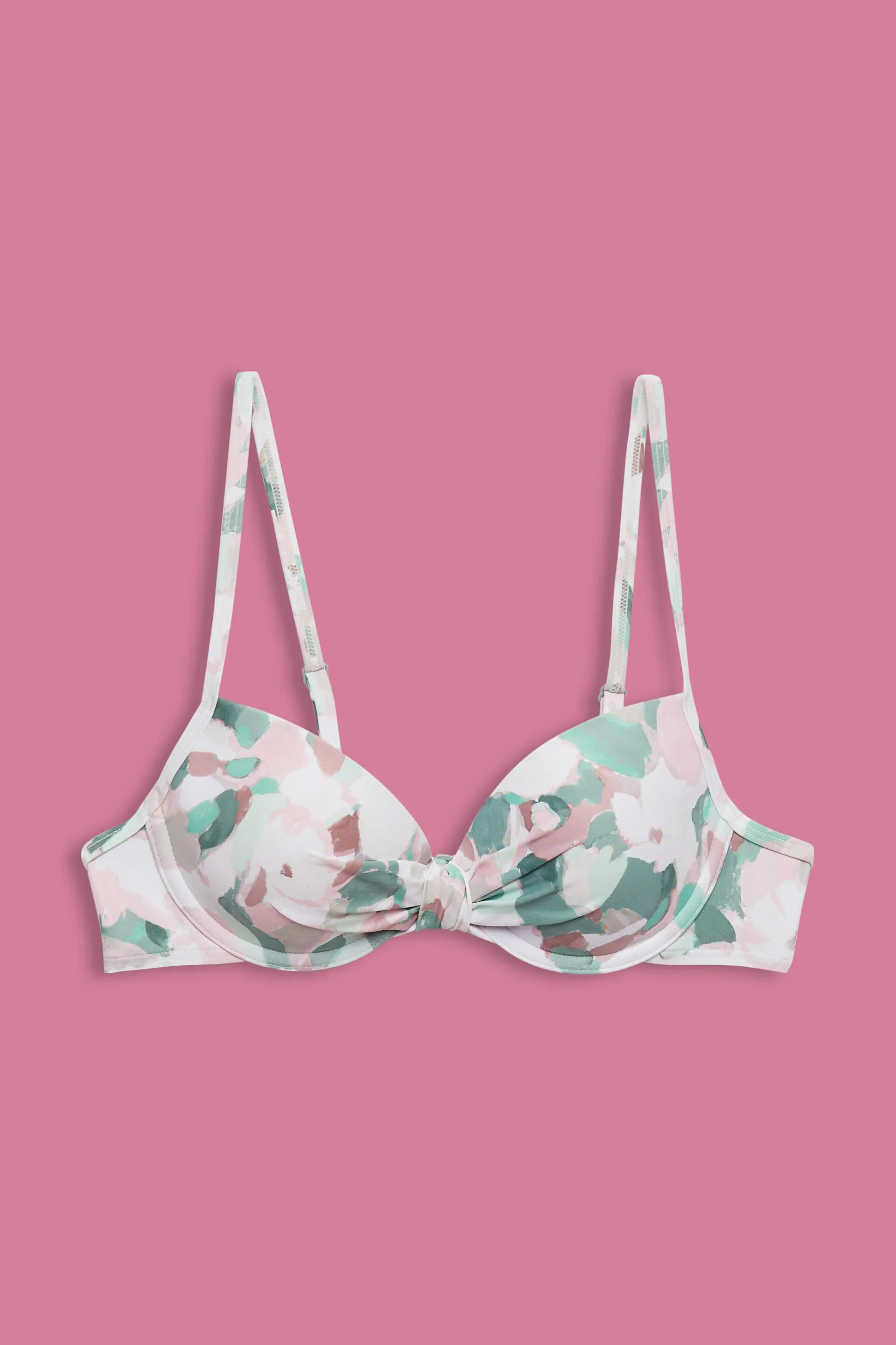 Top de bikini de aros de tejido reciclado con relleno