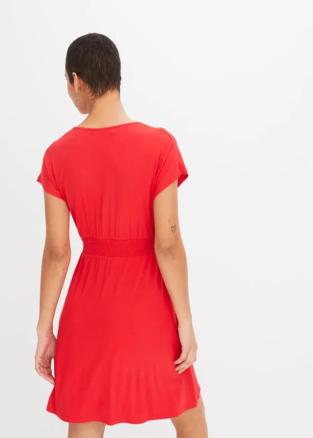 Vestido con encaje Rojo