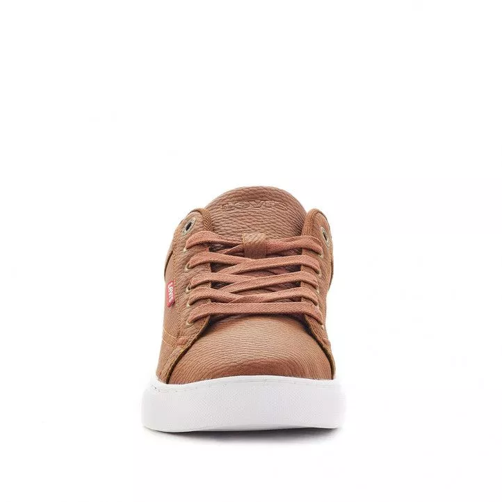Zapatos sport Levi's efecto piel marrón con detalle azul