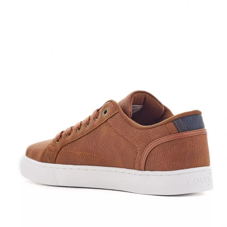 Zapatos sport Levi's efecto piel marrón con detalle azul