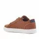 Zapatos sport Levi's efecto piel marrón con detalle azul