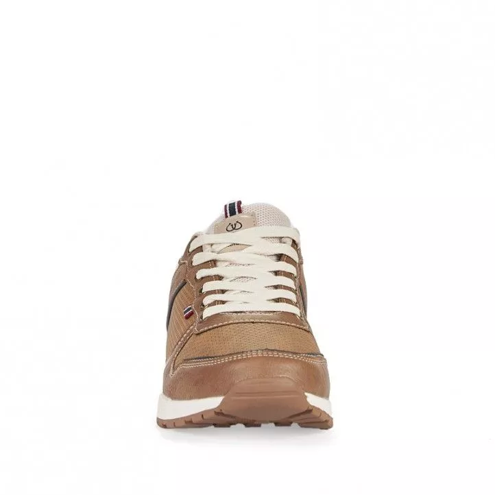 Zapatos sport Sweden Klë marrones combinado con azul y crema